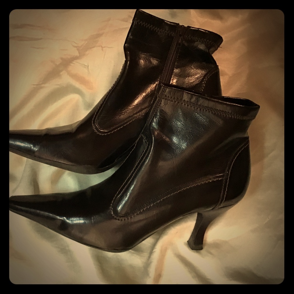 Franco Sarto Brown Ankle Boots